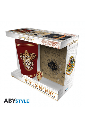 Harry Potter - Pack XXL Glass + Pin + Pocket Notebook Gryffindor - slika proizvoda