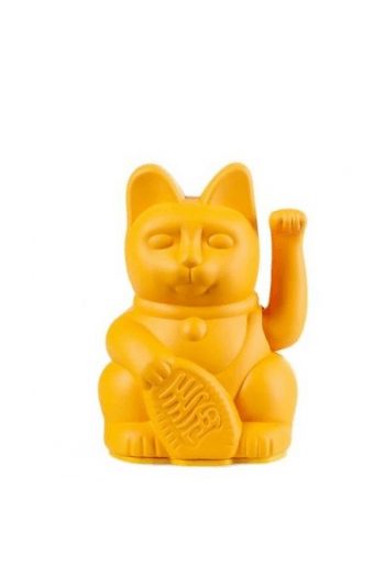 Lucky Cat Mini  Deep Yellow  waving cat ca. 6,7 x 5,2 x 9,8 cm  plastic no batt.incl. - slika proizvoda