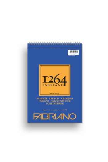 Blok Fabriano 1264 sketch 21x29,7 (A4) 90g 120L pale ivory spiralni top side 19100637 - slika proizvoda