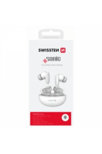 Swissten slušalice Bluetooth Earbuds, mikrofon, HandsFree, bijele Sonic