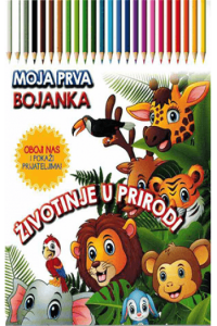 Moja prva bojanka-životinje u prirodi - naslovnica
