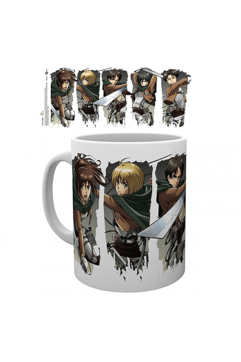 Attack On Titan - Mug - 320 Ml - Character Montage - Subli - Box - slika proizvoda