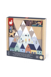 Set drvenih kocki za slaganje - Planina