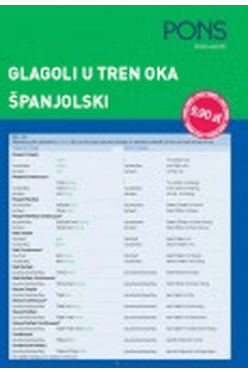 PONS glagoli u tren oka španjolski - naslovnica
