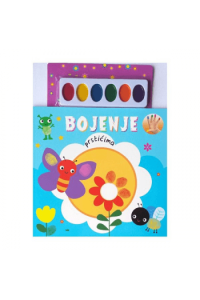 Bojanka Bojenje prstićima + vodene boje (plava) - naslovnica