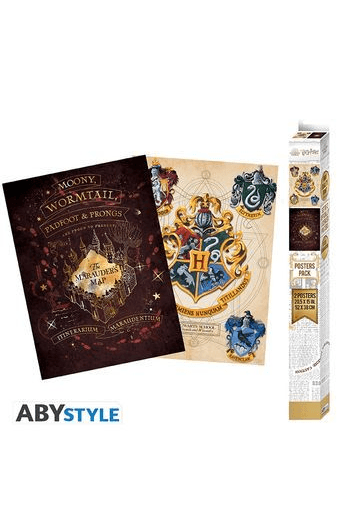 Harry Potter Set 2 Chibi Posters Crest & Marauders (52x38cm) - slika proizvoda