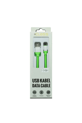 USB kabel + Class tip C silikonski, USB na tip C dužine 1.2m zeleni - slika proizvoda