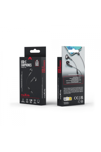 Maxlife - slušalice USB-C In-Ear MXEP-04 (crne) - slika proizvoda