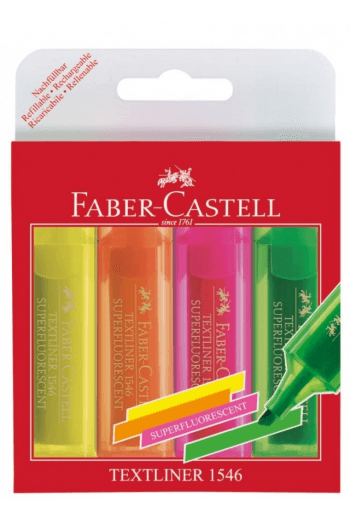Signir 1-5mm 46 Neon kart.kutija Faber Castell 254600/4boje blister ~ 1/5 - slika proizvoda