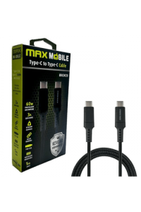 Maxmobile data kabel type C-TYPE UDC3028 Kevlar black QC 3A 1m - slika proizvoda