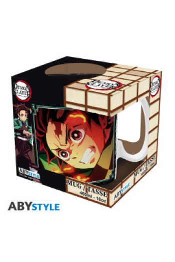Demon Slayer - Mug - 460 ml - Tanjiro Black & Green S2 - Subli -Box - slika proizvoda