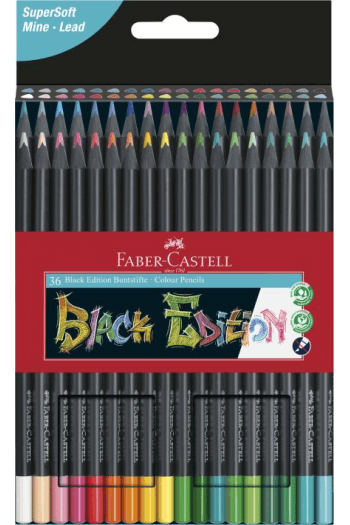 Boje drvene 36boja trokutaste Black Edition Faber Castell 116436 blister - slika proizvoda