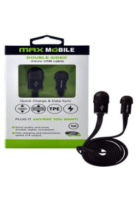 MM DATA KABEL MICRO USB DOUBLE SIDED FLAT crni 1m