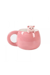 Šalica keramička iTotal Cute animals Charm roza svinjica XL2567
