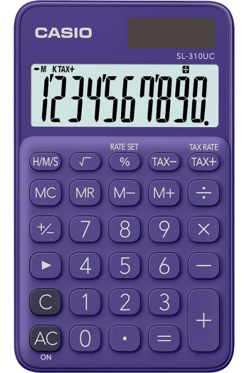 Kalkulator CASIO SL-310 UC-PL ljubičasti KARTON PAK. bls P10/100 - slika proizvoda