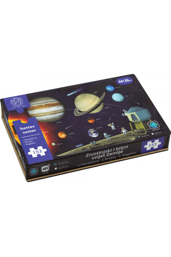 Igra drvene puzzle ALAYSKY Solar System interaktivne u drvenoj kutiji IQ App P16 - slika proizvoda