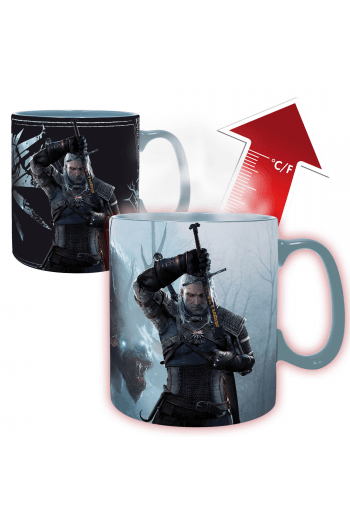 The Witcher - Mug Heat Change - 460 Ml - Geralt & Ciri - With Box - slika proizvoda