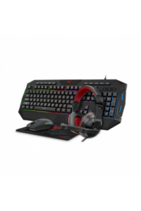 Gamenote set combo 4u1 tipkovnica+slušalice+miš+podloga KB501cm