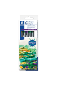 Flomaster 6 boja obostrani akvarel Asia Design Journey Staedtler - slika proizvoda
