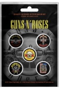 Guns n Roses - Bullet logo bedževi set