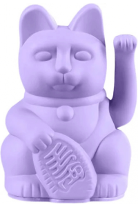 Lucky Cat Mini Lilac  waving cat ca. 6 x 5 x 10 cm  plastic - no batt.incl. - slika proizvoda