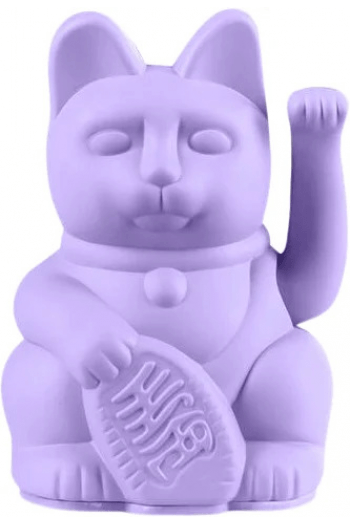 Lucky Cat Mini Lilac  waving cat ca. 6 x 5 x 10 cm  plastic - no batt.incl. - slika proizvoda