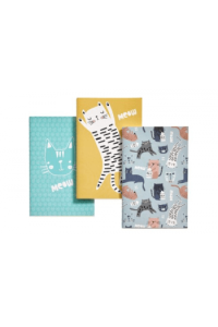 Set bilježnica Miquelrius 100x151x5mm 40L čista 80g sortirano Cat rules 3/1 MR8095