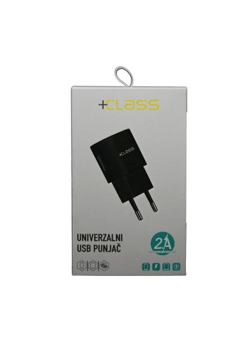 Kućni punjač + Class USB 2.1A  + USB kabel mikro crni - slika proizvoda