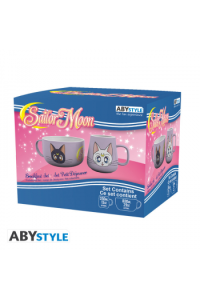 Sailor Moon - Breakfast Set Mug + Bowl - Luna & Artemis - slika proizvoda