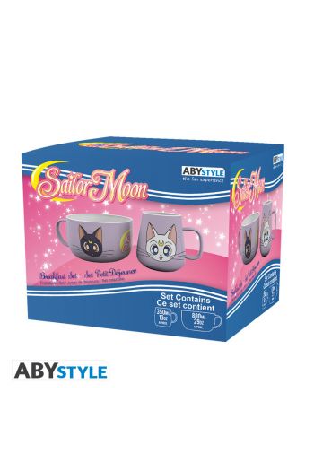Sailor Moon - Breakfast Set Mug + Bowl - Luna & Artemis - slika proizvoda