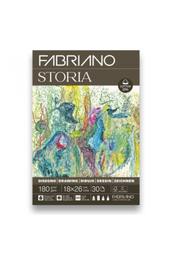 Blok Fabriano Storia 18x26 180g 30L ljepljeni top side 19100732 - slika proizvoda