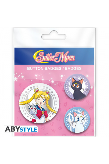 Sailor Moon - Badge Pack - Sailor Moon, Luna & Artemis - slika proizvoda