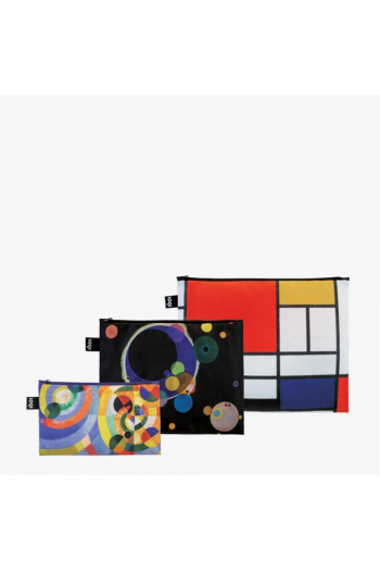 Loqi Zp.Mu.De-Delaunay, Kandinsky, Mondrian - Recycled Zip Pockets - slika proizvoda