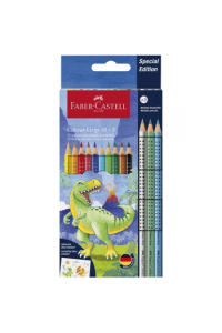 Boje drvene 10boja Grip 2001+3boje drvene metallic T-Rex Faber Castell 201545 - slika proizvoda