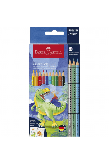 Boje drvene 10boja Grip 2001+3boje drvene metallic T-Rex Faber Castell 201545 - slika proizvoda