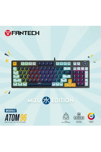 Tipkovnica gaming žična mehanička Fantech Atom 96 Red SW. MK890V2 Sky Blue - slika proizvoda
