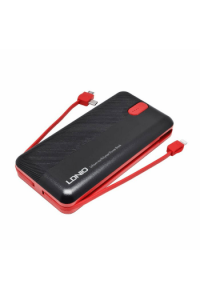 Baterija prenosiva LDNIO 20000 mAh PL2014+kabel mikro, iPhone, tip c crno-crvene - slika proizvoda