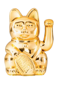 Lucky Cat Egypt, Shiny Gold, waving cat, 10,5x8,5x15 cm, plastic no batt. incl. - slika proizvoda