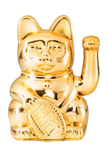 Lucky Cat Egypt, Shiny Gold, waving cat, 10,5x8,5x15 cm, plastic no batt. incl. - slika proizvoda