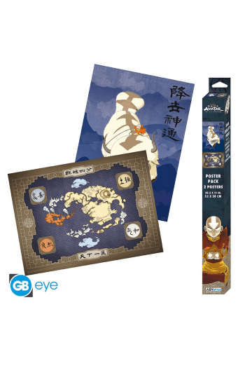 Avatar - Set 2 Posters Chibi 52X38 - Appa & Map * - slika proizvoda