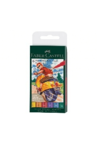 Set Pitt artist brush B  6boja Colour wheel Faber Castell 167174 blister ~ 1/5 - slika proizvoda