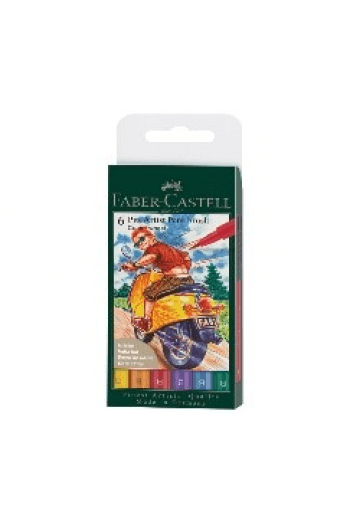 Set Pitt artist brush B  6boja Colour wheel Faber Castell 167174 blister ~ 1/5 - slika proizvoda