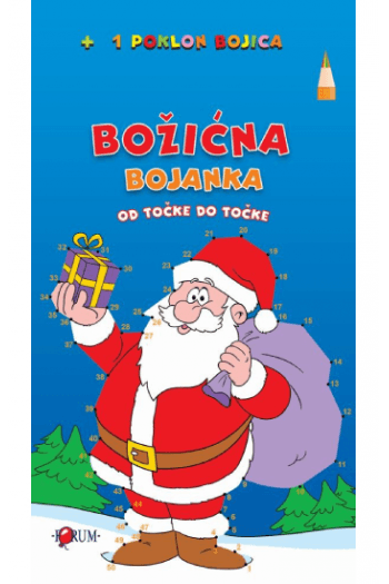 Božićna bojanka od točke do točke - naslovnica