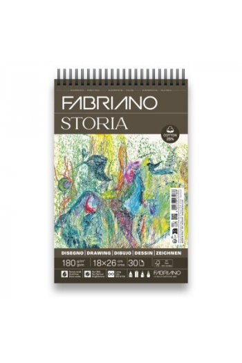 Blok Fabriano Storia 18x26 180g 30L spiralni top side 19100736 - slika proizvoda