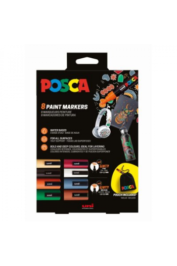 Marker Uni gift set Posca pc-5m (poklon Posca platnena vrećica) POUCH 8-02 8,1 302422411 - slika proizvoda