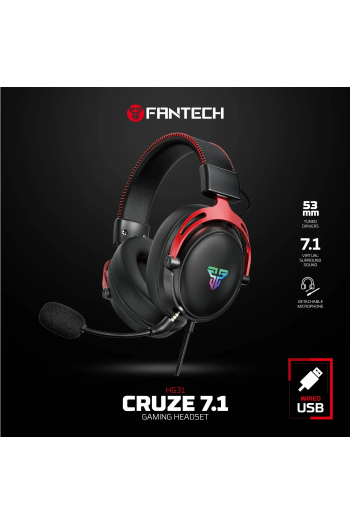 Slušalice Žične Gaming Fantech 7.1 cruze HG31 Crne - slika proizvoda