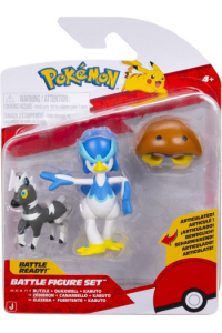 Pokemon Figurica Battle Figure 3Pk - Blitzle, Kabuto, Quaxwell W26