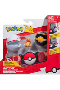 Pokemon Clip N Go Poke Ball Belt Set - Charmander And Pokeball