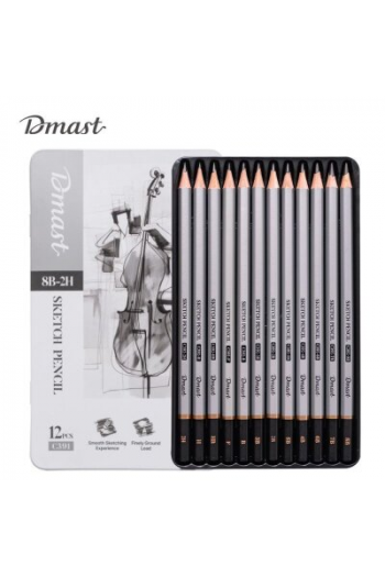 Umjetnički set za crtanje Deli Dmast grafitne olovke 2,0–3,5mm 12 kom u kutiji EC391 140013002 - slika proizvoda