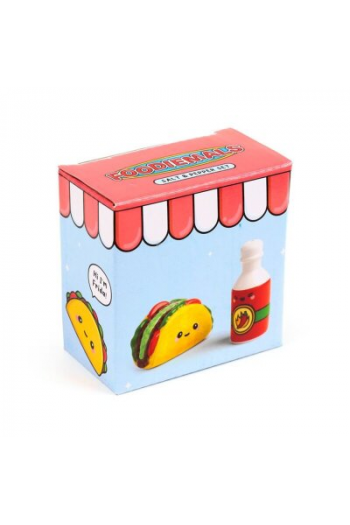 Keramički set za sol i papar Puckator Foodiemals Frida taco i ljuti umak SP111 - slika proizvoda